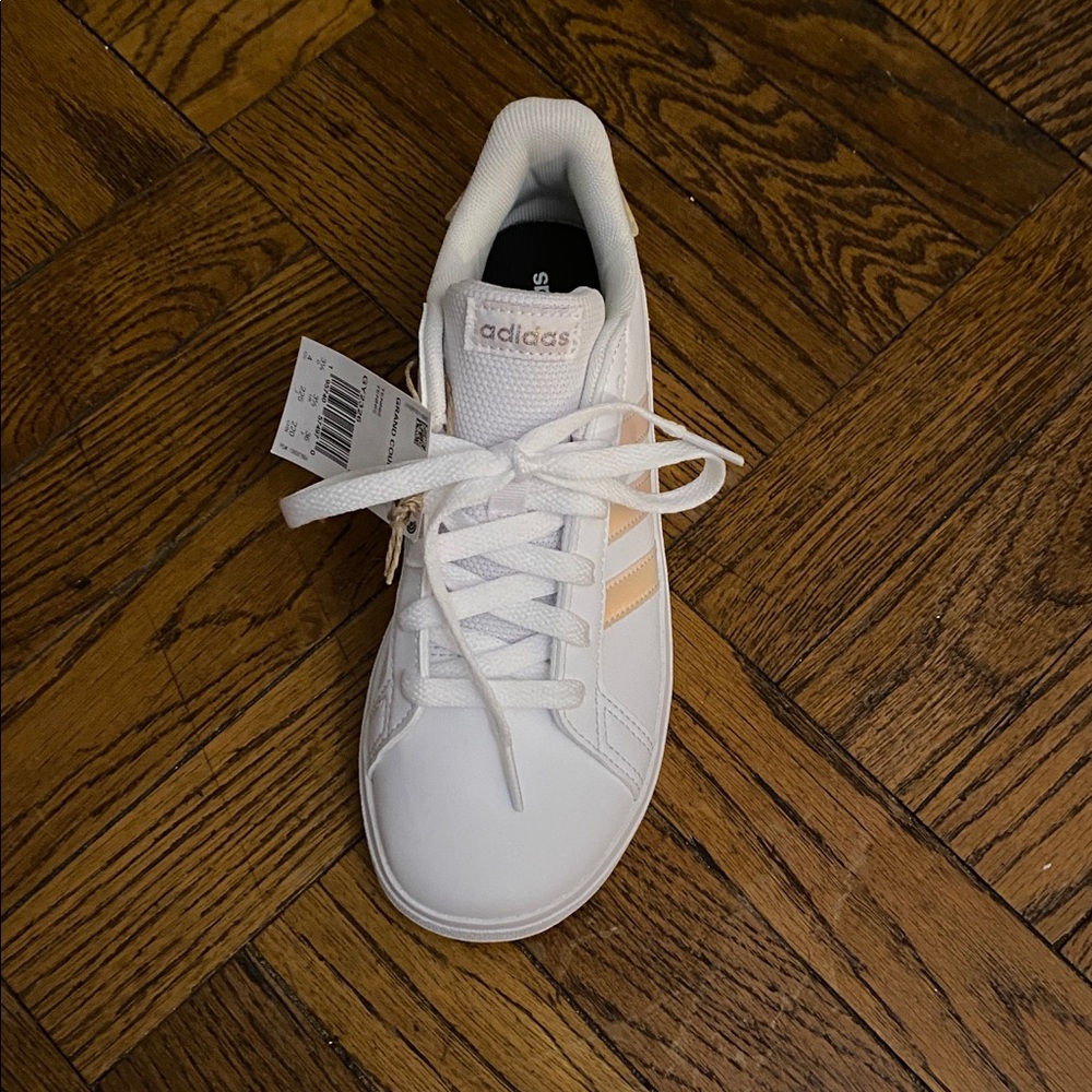 Adidas Kids’ Pink and White Grand Court 2.0K Sneakers - Picture 2 of 2